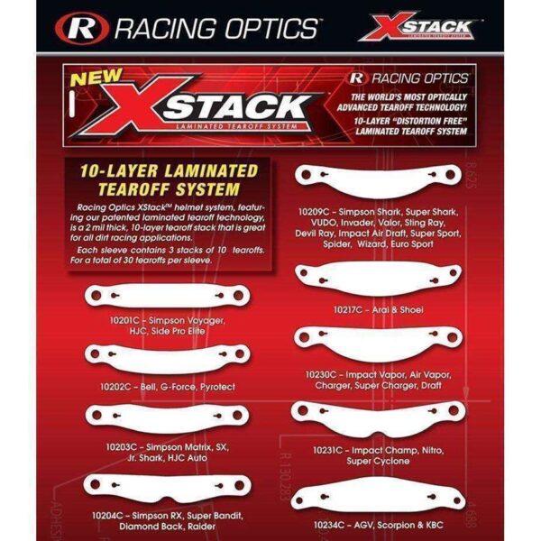 XStack Tear Offs for Impact Vapor, Air Vapor, Charger, Super Charger, Draft - 10230C