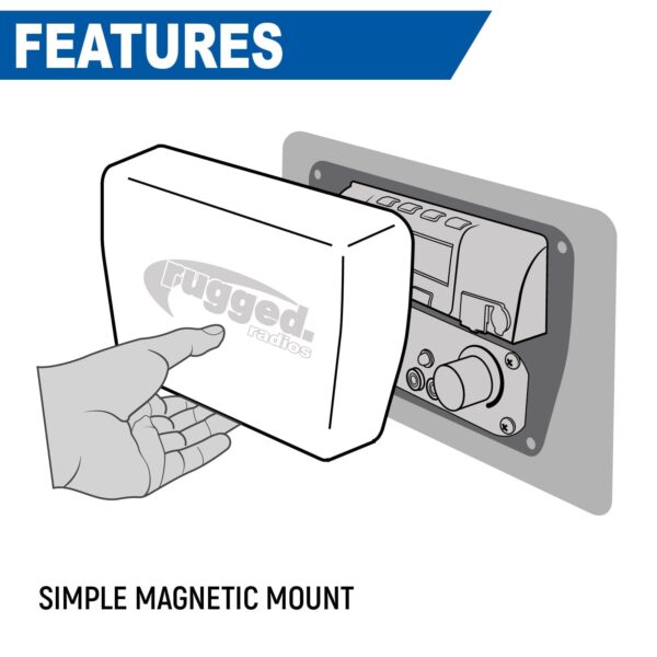 Magnetic Radio & Intercom Cover for Rugged Radios Multi Mount Insert - Image 4